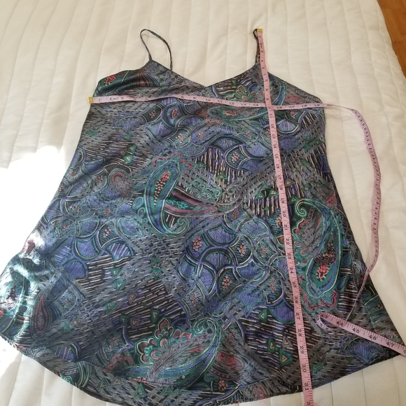 Vintage Paisley spaghetti strap night gown or Y2K style top - Picture 5 of 7
